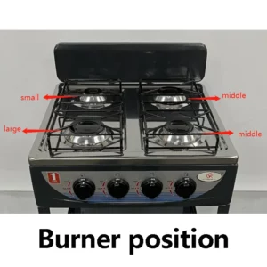 Golden Supplier Modern Novel Design Reasonable Price Stove Top Covers Standing Gas Cooker Cooktop with burner Shelves - Image 2