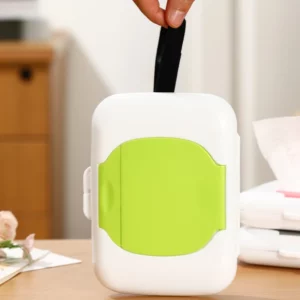 PP Material Baby Wet Wipe Pouch Portable Wipes Holder Case Flip Cover Snap-Strap Tissue Box Reusable Refillable Cosmetic Pouch - Image 3