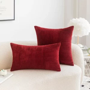 Grey Corduroy Couch Cushion Cover 50x50CM Solid Dyed Luxury Pillow Case Modern Simple Sofa Bed Decor Pillow Covers Decorative - Image 2