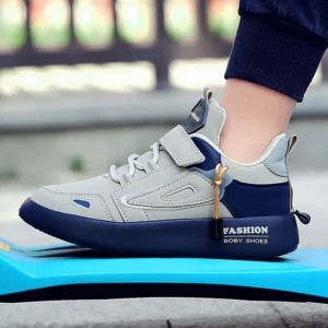 New Leather Kids Running Shoes Fashion Children Casual Walking Student Tennis Sneakers Non Slip - Image 2