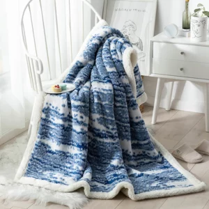 Cotton Velvet Winter Blanket Warm Jacquard Double-Sided Thickened Lambskin Blankets Comfortable Soft Multifunctional Blankets - Image 5
