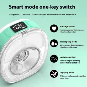 AiQUE Wearable Electric Breast Pump 4 Modes 12 Suction Levels Silent Hands Free Breast Pumps Milk Collector Breastfeeding - Image 3
