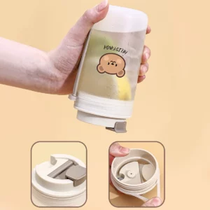 WORTHBUY 350Ml Reusable Plastic Water Bottle With Rope Cute Portable Sealed Leak Proof Drinking Cup Travel Sports Water Cup - Image 5