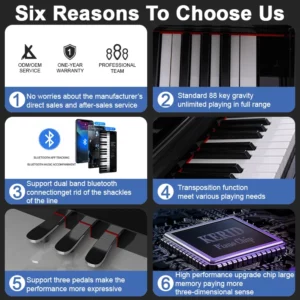 Wholesale Oem Electronic 88 Keys Keyboard Piano Wholesale Piano 88 Keys Digital Newest Portable Digital Piano - Image 4