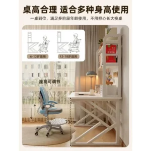Desk Student Home Bookshelf Integrated Computer Desk Desktop Bedroom Easy To Learn and Write Junior High School Adult - Image 3