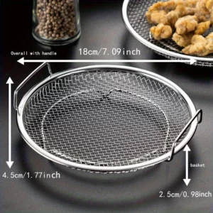 tainless Steel Filter Tray,Reusable Round Mesh Basket,Frying Grilling,Kitchen Strainer,Fruit vegetable water filter basket - Image 2