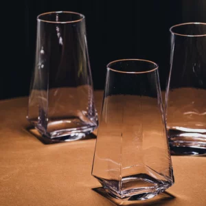 Simple Transparent Glass Cup Small Round Mouth Big Square Bottom Prism Cups Household Juice Beer Coffee Tea Water Drink Glasses - Image 2