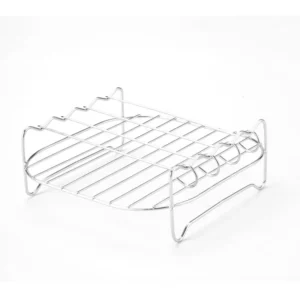 Outdoor grill set with skewers square air fryer grill steamer stainless steel barbecue bracket - Image 4