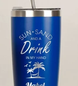 Personalized Beach Vacation Cup 20oz Laser Engraved Tumbler Stainless Steel Mug Double Wall Insulated 2025 Summer Essential - Image 4