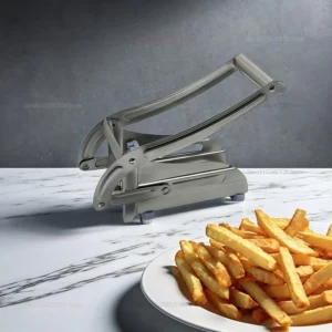 Stainless Steel Potato Slicer Vegetable Cutter Multi Functional Manual Fast Cutting Tool with 2 Blades Manual Fries Machine - Image 5