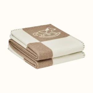 Newest Luxury Blanket baby suitable for 3-6 years old rocking horse pattern wool & cashmere baby blankets warm baby blankets - Image 2