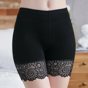 Sexy Lace Edge Soft Seamless Safety Short Pants Summer Under Skirt Shorts Modal Ice Silk Breathable Short Tights Women Underwear - Image 5