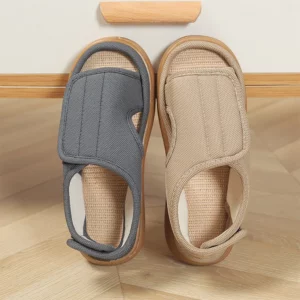 Unisex Diabetic Sandals Breathable Wide Feet Swollen Shoes Adjustable Hook & Loop Comfortable Walking Shoes for Seniors - Image 1