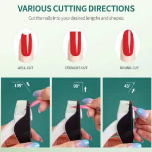 NAILPOP Adjustable Acrylic Nail Clippers with Sizer Professional Stainless Steel Blade Nail Tips Cutter Trimmer Manicure Tool - Image 5