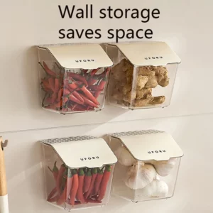 Onion And Garlic Storage Box Kitchen Acceesories Perforation-free Wall Hanging Kitchen Storage Basket Preservation - Image 5
