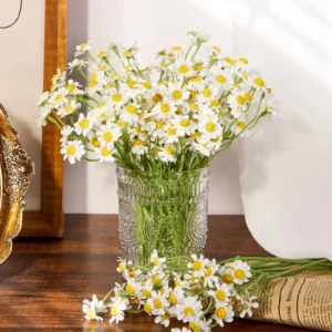 60heads Artificial Daisy Flowers Small Daisy Fake Flower Bouquet for Valentines Wedding Party Table Decoration DIY Home Decor - Image 4