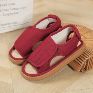 Unisex Diabetic Sandals Breathable Wide Feet Swollen Shoes Adjustable Hook & Loop Comfortable Walking Shoes for Seniors - Image 2