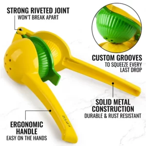 Portable Fresh Juice Presser Fruit Extractor Orange Citrus Lime Lemon Squeezer Hand Press Juicer Metal Portable Manual Juicer - Image 3