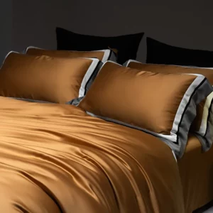 Eucalyptus Lyocell Silky Textured Wrinkle Free Cooling Natural Gentle to Skin 4Pcs Bedding Set Duvet cover Bed Sheet Pillowcases - Image 2