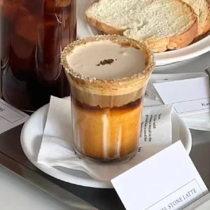 2025 Ins style Australian white coffee cup Italian latte glass vintage Dirty ice American cup - Image 3
