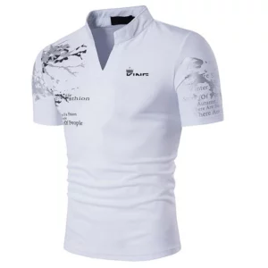 Men's Polo Shirt Golf Shirt Graphic Prints V Neck Outdoor Street Short Sleeves Print Clothing Sports Fashion Streetwear Designer - Image 3