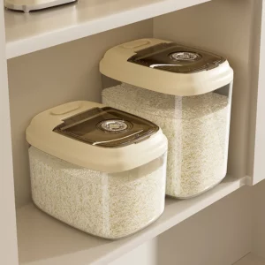 Food-Grade Rice Storage Container 10kg/22lbs Kitchen Organization - Large Clear Grain Bucket for Flour, Cereal, Pasta, Pet Food - Image 3