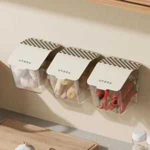 Onion And Garlic Storage Box Kitchen Acceesories Perforation-free Wall Hanging Kitchen Storage Basket Preservation - Image 3