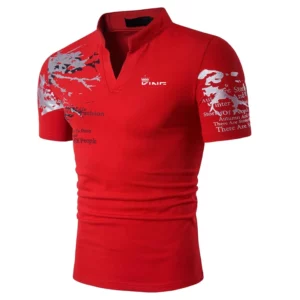 Men's Polo Shirt Golf Shirt Graphic Prints V Neck Outdoor Street Short Sleeves Print Clothing Sports Fashion Streetwear Designer - Image 4