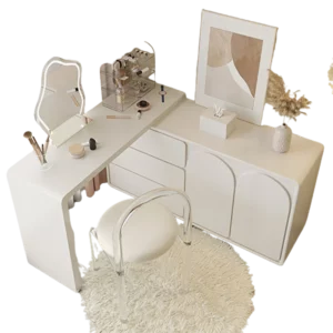 Girls Dressing Makeup Vanity Table Vanity Table Stand Bedroom Desk Vanity Table Drawer Storage Coiffeuse De Chambre Furniture - Image 2