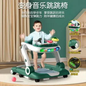 New Baby Walking Cart One Year Old Anti O-shaped Legs Anti Rollover Learning Cart Hand Push and Foldable Walking Cart - Image 3