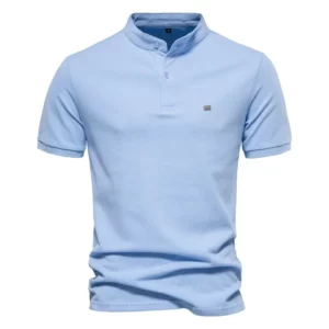 Summer New Cotton Stand Collar Sports Men's Shirt Breathable Business POLO Shirt Casual Men's Embroidered Short Sleeve T - Image 1