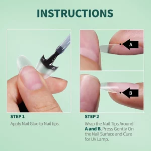 NAILPOP 150pcs Half Cover Short Fake Nail Tips Full Cover 15 Sizes for Nail Extension No C Curve False Nails Art Home DIY Salon - Image 3