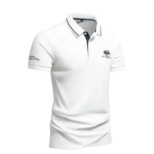 New Mens Embroidered Polo Shirts Summer Short Sleeve T-Shirt Casual Lapel Collar Lightweight T Shirts Men Breathable Tops Homme - Image 5