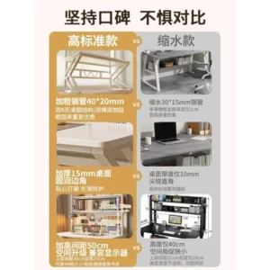 Desk Student Home Bookshelf Integrated Computer Desk Desktop Bedroom Easy To Learn and Write Junior High School Adult - Image 4