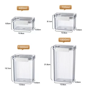 BPA Free Plastic Cereals Jar, Clear Food Storage Container, Multipurpose Stackable Kitchen Pantry Organizer, Preserving Bin - Image 4