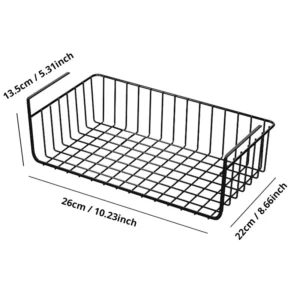 Hanging Net Basket Home Large Capacity Hanging Under The Cabinet Storage Shelves Spice Dishes Storage Pantry Kitchen Organizer - Image 6