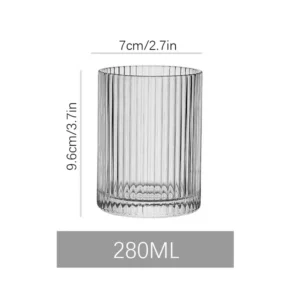 Begonia carved glass simple ice American latte coffee cup milk drink cup household water cup suitable for restaurants and coffee - Image 4
