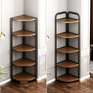Triangular Multi-Layer Shelf for Living Room, Corner Cabinet, Floor to Ceiling, Storage Layer, Bookshelf, Bedroom - Image 1