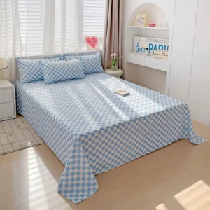 Washed Cotton Flat Bed Sheet Solid Bed Cover Single Double Queen King Size Bedsheet Linens Soft Bedspread (Pillowcase Can Order) - Image 2