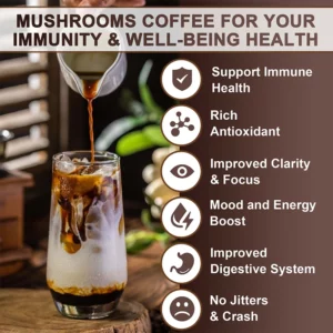 Mushroom Coffee - Reishi, Cordyceps, Energy, Mental Clarity, Focus Support, Memory Enhancement, Relieve Fatigue - Image 4