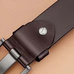 Luxury Men's Belt Leather Fashionable Cowboy Pin Buckle Dress Belts - Image 4