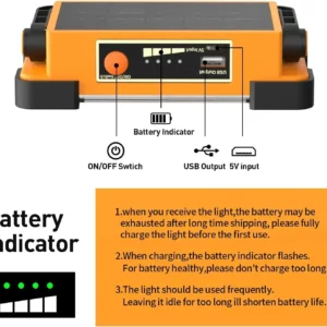 New Rechargeable Solar Flood Light Outdoor Portable LED Reflector Spotlight Rechargeable Projector Floodlight Construction Lamp - Image 4