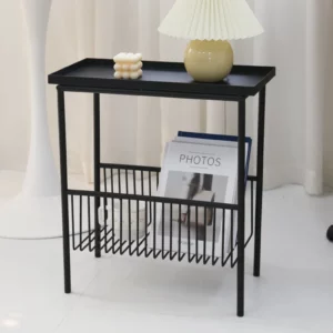 Wuli Danish Design/ins Style Sofa Side Table Wrought Iron Corner Table Nordic Bedside Storage Small Table Coffee Table Rack - Image 2
