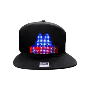 DIY Baseball Cap USB Rechargeable Bluetooth APP Programmable LED Scrolling Message Display Board Hip Hop Street Snapback Hat - Image 4