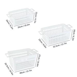 WORTHBUY Bath Basket Plastic Storage Basket Large Capacity Shower Basket Bathroom Storage Organizer Stackable Laundry Hamper - Image 6