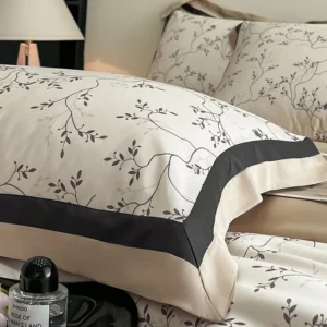 Summer Cooling Soft Silky Lyocell Eucalyptus Bedding Set Double Queen King Flowers Print Duvet Cover Bed Sheet Pillowcases 4Pcs - Image 2