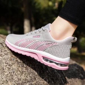Women Running Shoes Ladies Breathable Sneakers Mesh Tennis Women's Sports Shoes Outdoor Lace Up Training Shoes - Image 4