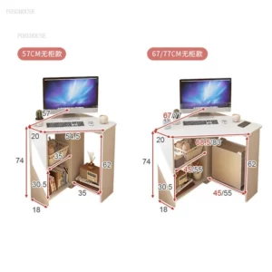 Home Desktop Computer Desks Small Apartment Desk Triangle Study Desk Corner Computer Desk Home Living Room Bedroom Writing Desks - Image 5