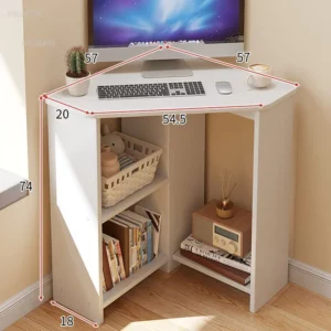 Home Desktop Computer Desks Small Apartment Desk Triangle Study Desk Corner Computer Desk Home Living Room Bedroom Writing Desks - Image 3