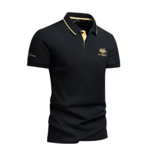 New Mens Embroidered Polo Shirts Summer Short Sleeve T-Shirt Casual Lapel Collar Lightweight T Shirts Men Breathable Tops Homme - Image 4